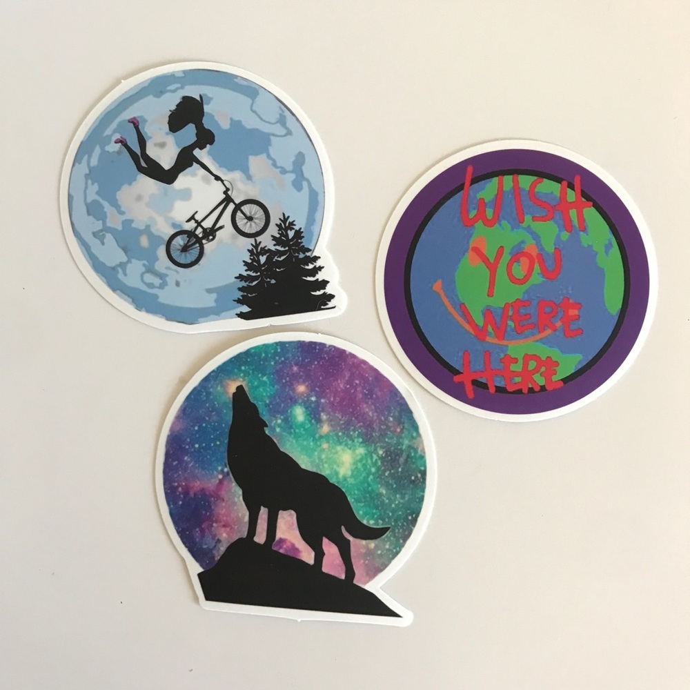 Galaxy Vinyl Stickers, Trendy/VSCO